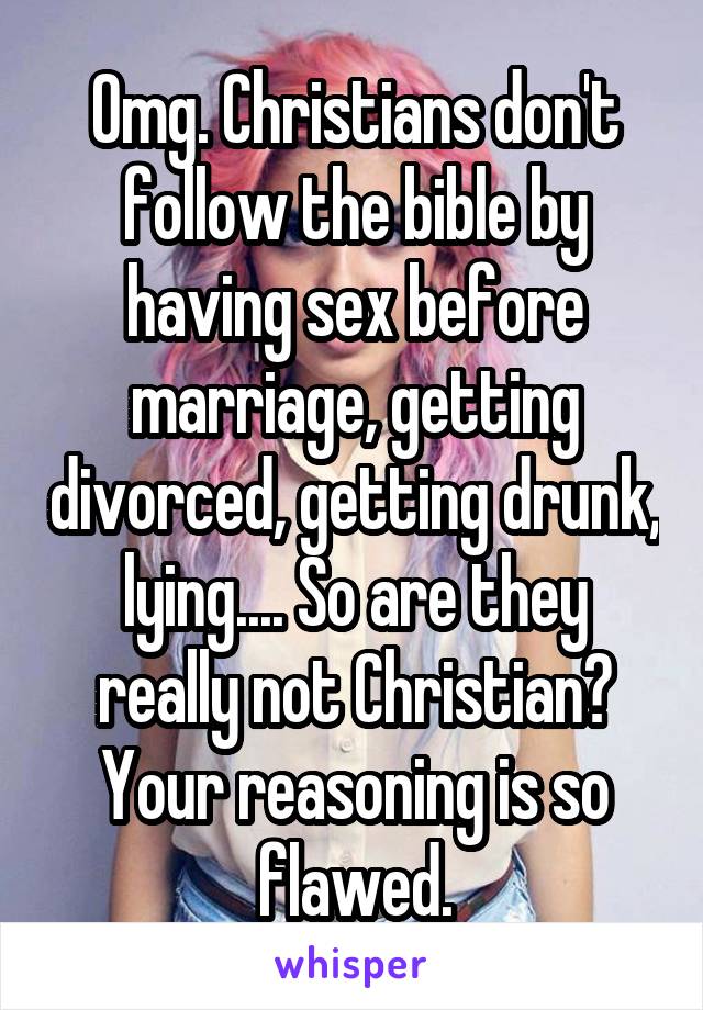 Christians Having Sex Before Marriage
